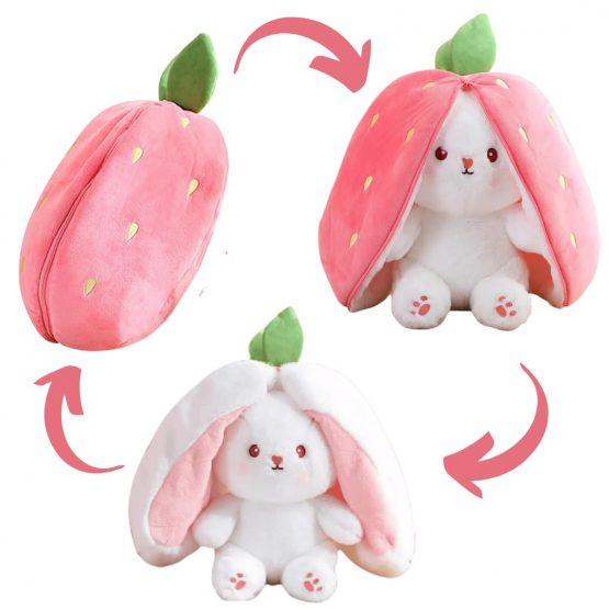 Winkycoo cutest Strawberry Pouch Rabbit Pink
