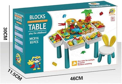 3A Silicone Cube Table 85 Pieces For Kids With Chair