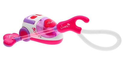 Big Size Complete Home Helper Cleaning Trolley Play Set with Working Vacuum Cleaner Toy Pull Along Cart and Accessories for Kids Girls