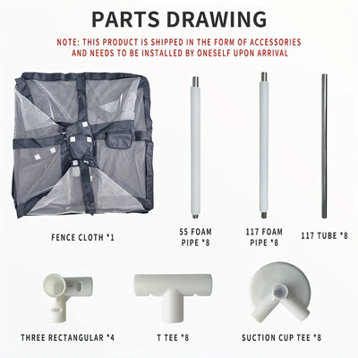 Cochildor Fence Guard Rail, Game Small Tent