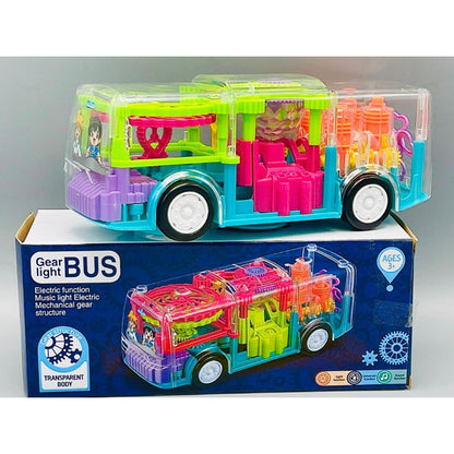 Musical Transparent Bus Toy for Kids