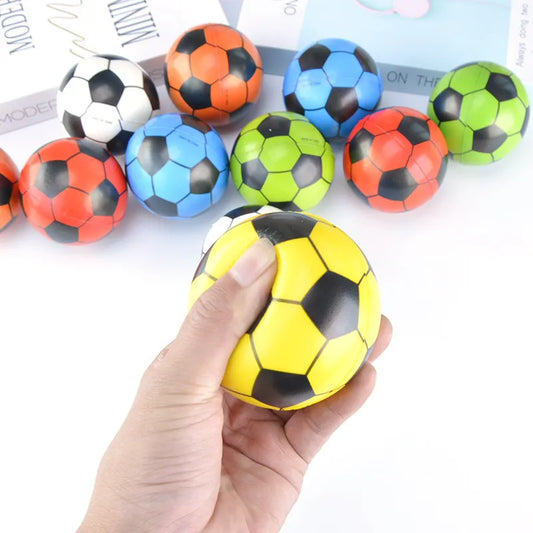 Pack of 4 Colorful Soccer Football Stress Ball