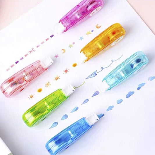 Papermore Creative Decorative Correction Tape Pen DIY Stationery Supplies for School/Office/Craft (green & floral (set of 10))