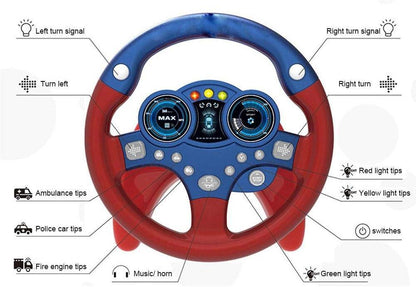 Car Steering Wheels Light Sound Effect Simulation