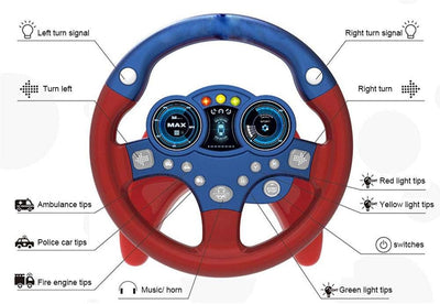 Car Steering Wheels Light Sound Effect Simulation