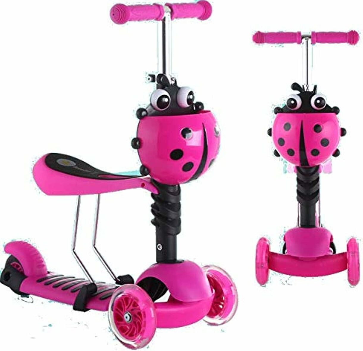 Adjustable Height Balance Scooter – Pink