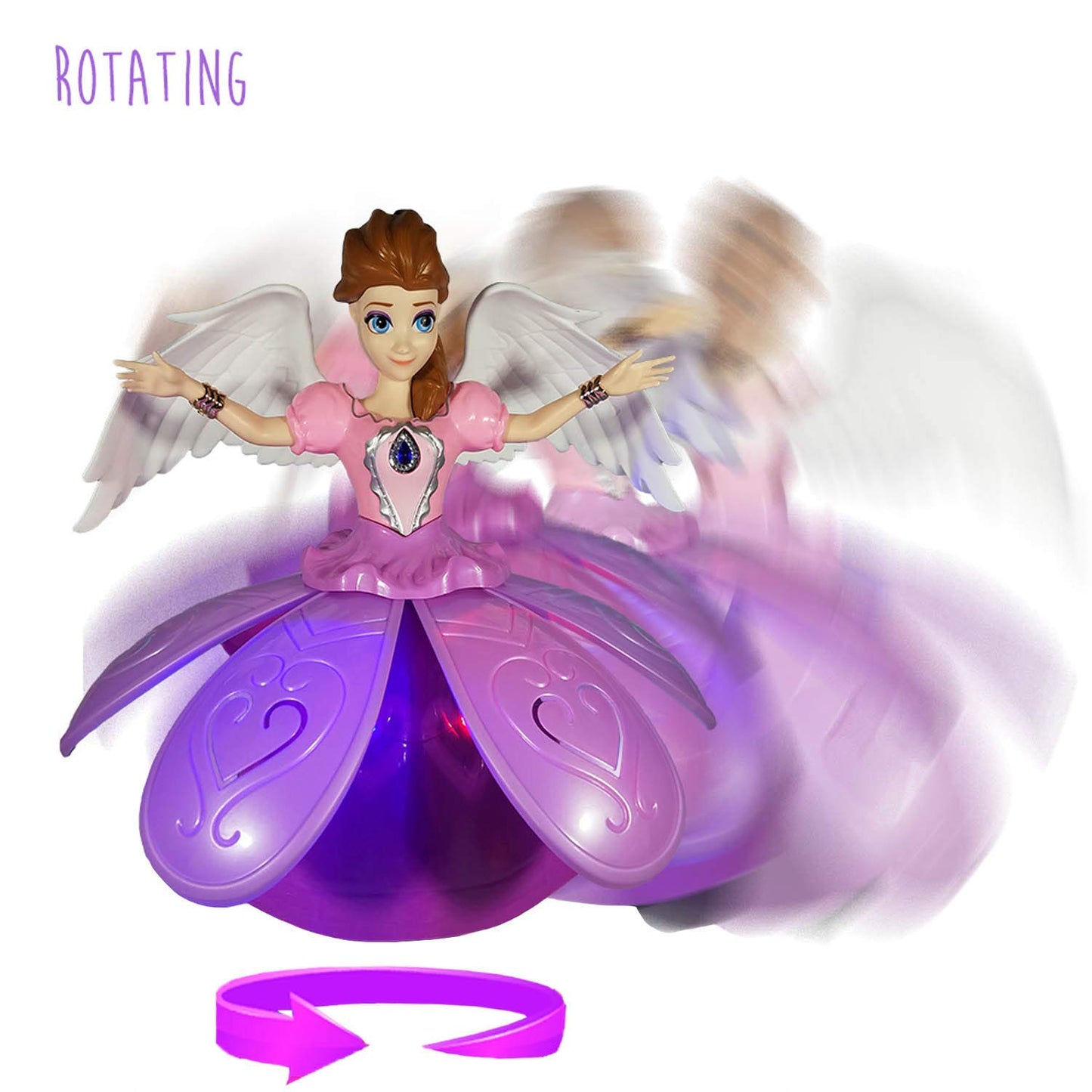 Dancing Fairy Princes Angel Girl Robot with Lights and Music
