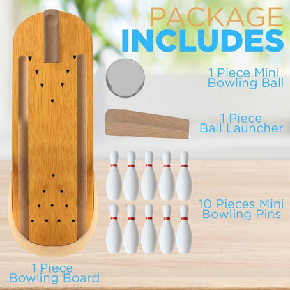 Wooden Mini Bowling Game Toy