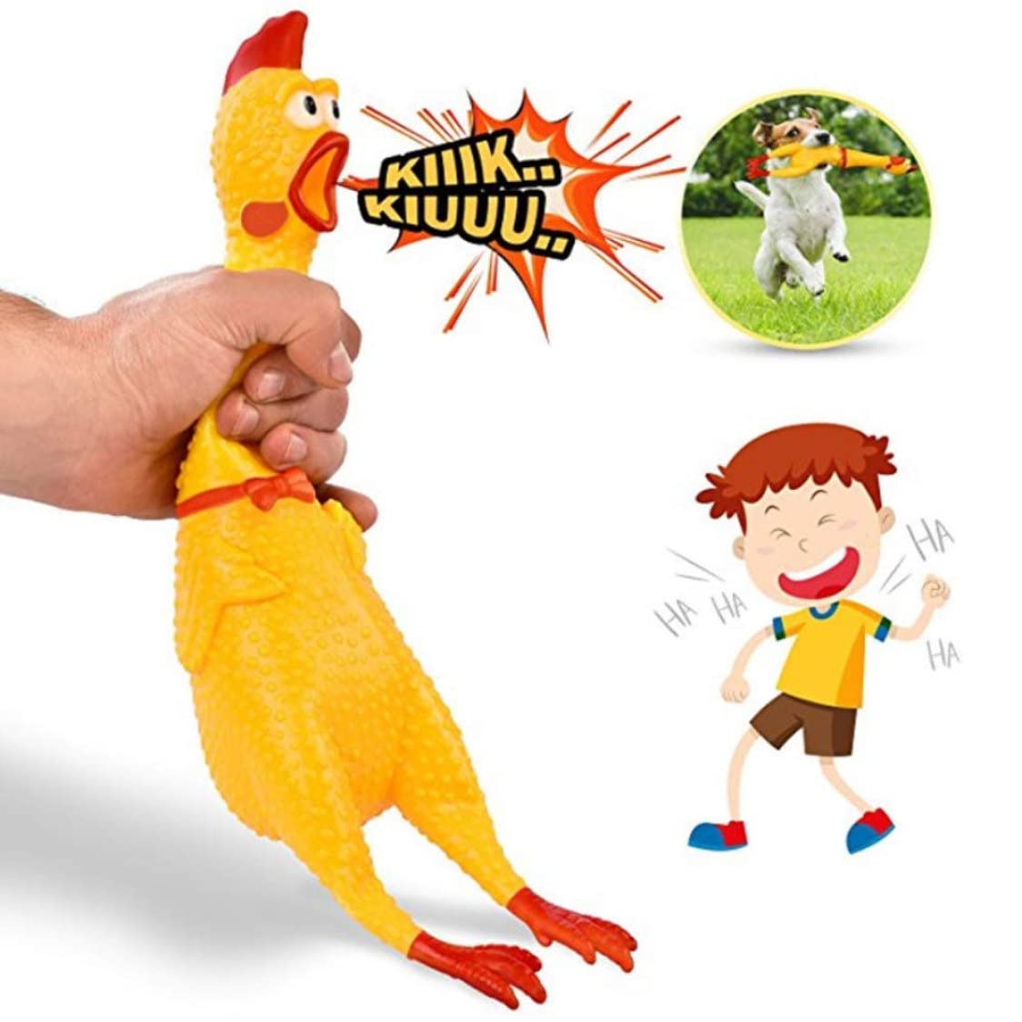 Squeaky Screaming Chicken Fun Pet