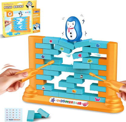 Penguin/Frog Wall Stacking Bricks Game