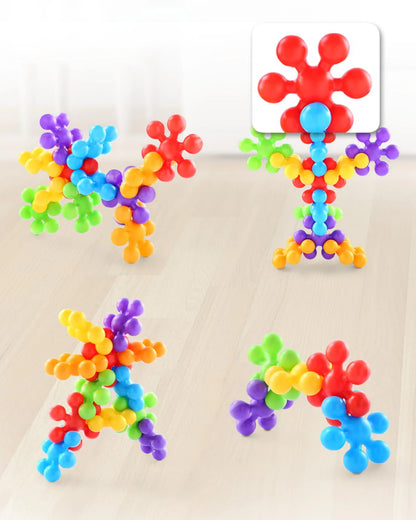 36 Piece Snowflake Building Block With 12 Different Color
