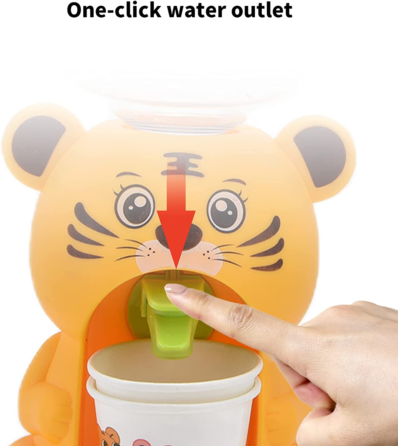 Mini Water Dispenser Cartoon Tiger Water Dispenser For Kids Pretend Play Toys Drinking Water Fountains For Kids Gift
