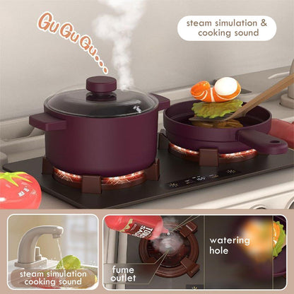 Kitchen Toy for Children, 74 Pieces Children's Game Kitchen Toy