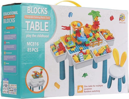 3A Silicone Cube Table 85 Pieces For Kids With Chair