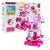 Big Size Complete Home Helper Cleaning Trolley Play Set with Working Vacuum Cleaner Toy Pull Along Cart and Accessories for Kids Girls