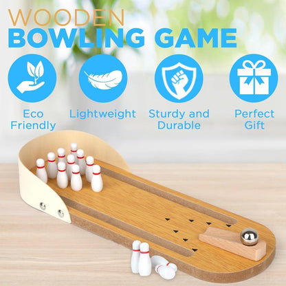 Wooden Mini Bowling Game Toy