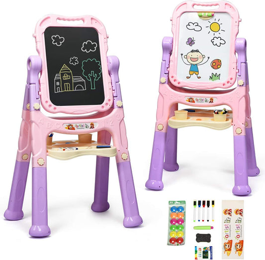 Alibaba.com Membership Buyer Central Help Center Get the app Become a supplier Magnetic Easel for Kids, 4 in 1 Standing Toddler Art Easel Double Sided Quick Flip Height Adjustable Children Drawing Board