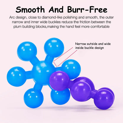 36 Piece Snowflake Building Block With 12 Different Color