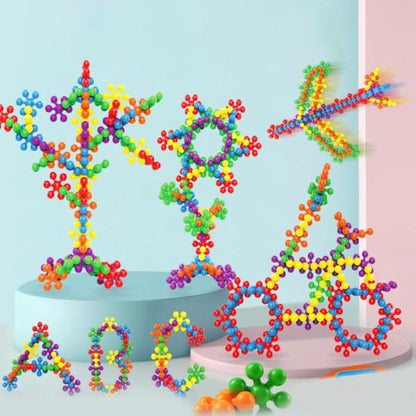 36 Piece Snowflake Building Block With 12 Different Color