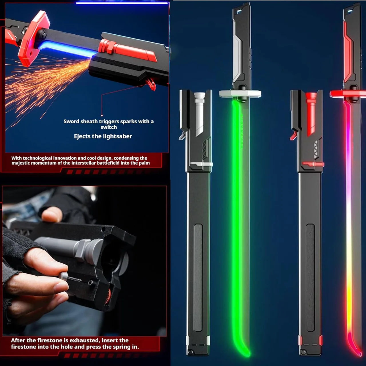 Dazzling Spark blade Sword with Smoke And Light Effects