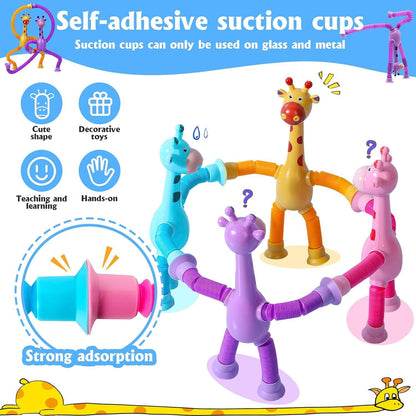 Giraffe Pop Stretch Tubes Fidget Fun Toy