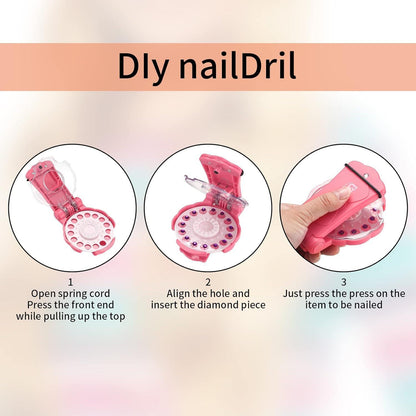 Hair Sparkle Kit, Hair Jewelry Set with 180 Gemstones