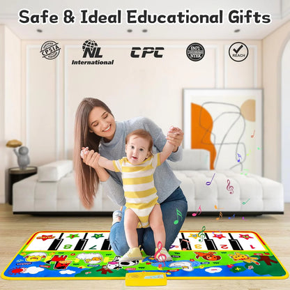 8 Animal Sound Piano Mat With Water Resistant