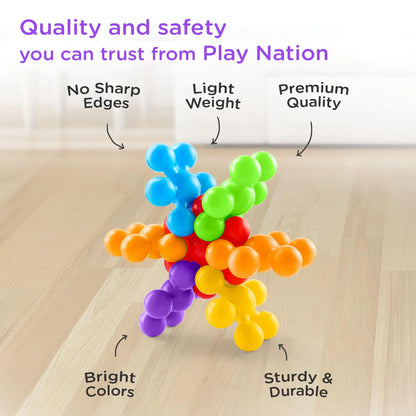 36 Piece Snowflake Building Block With 12 Different Color