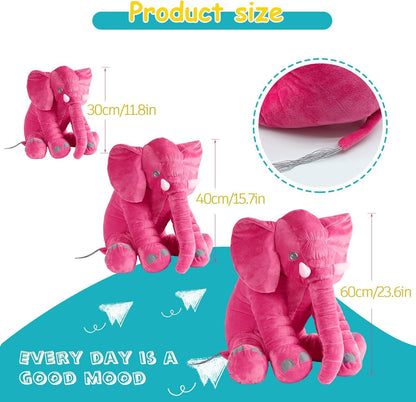 Elephant Stuffed Animal Plush,23.6in Cute Soft Giant Hugging Elephant Plushies Pillow