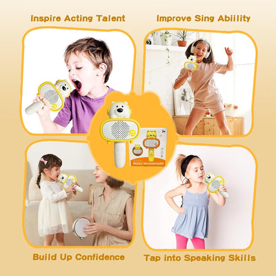 Microphone Bluetooth Speakers Wireless Karaoke Machine Kids Toys