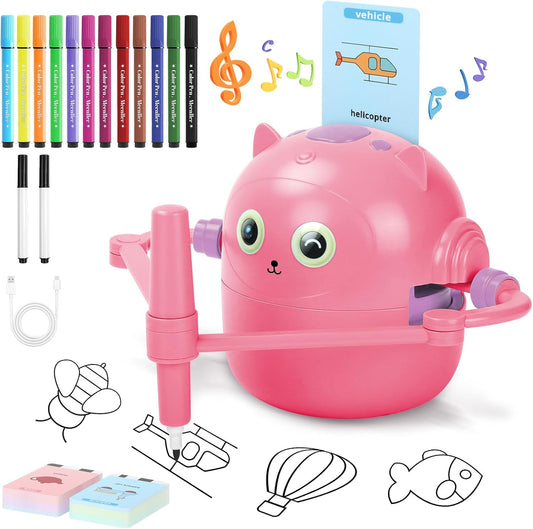 Drawing Robot Children with Pen & 100 Cards