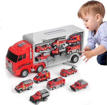 Construction Truck With 6 Small Dinky Set
