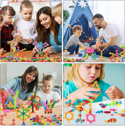 36 Piece Snowflake Building Block With 12 Different Color