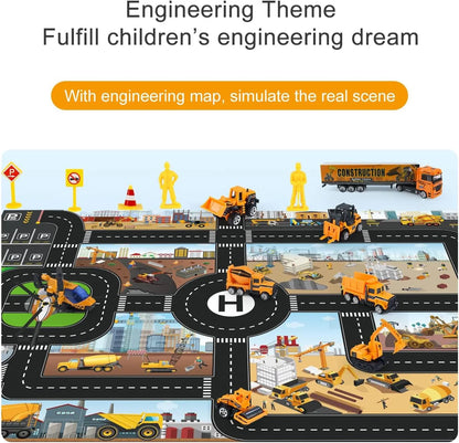 8 Player Diecast Car Urban Traffic Construction Monopoly Mat Game