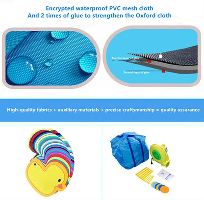 Castle Inflatable Jumping Bed Trampoline With Garden Park Swimming Pool