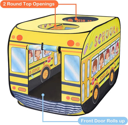 School Bus Pop Up Play Tent for Kids