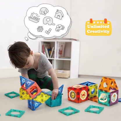 Light Magnetic Tiles Building Blocks for Kids