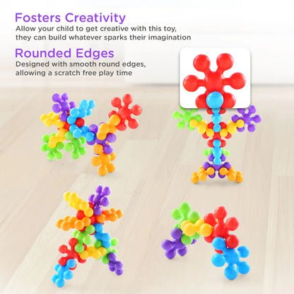 36 Piece Snowflake Building Block With 12 Different Color