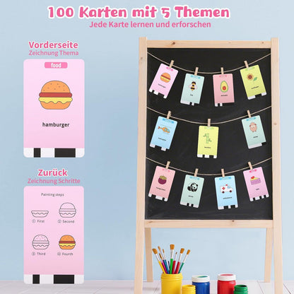 Drawing Robot Children with Pen & 100 Cards