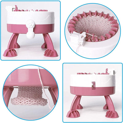 Knitting Machine 22 Needles, Knit Loom Machine Smart Manual Rotating Kit, for Adults Kids Knitting DIY Toy Socks Hats Scarves