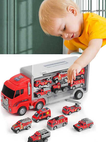Construction Truck With 6 Small Dinky Set