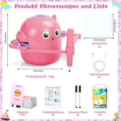 Drawing Robot Children with Pen & 100 Cards