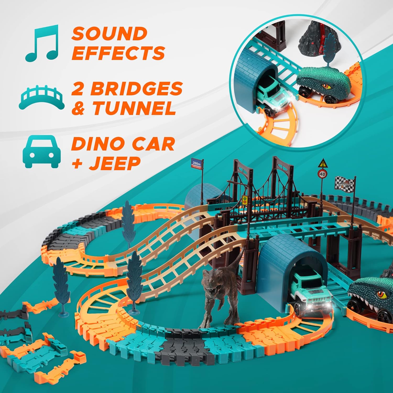 DIY Dinosaur Highway Set - Dino Track
