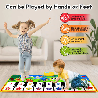 8 Animal Sound Piano Mat With Water Resistant