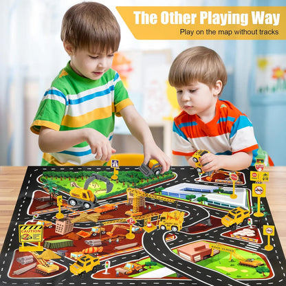 8 Player Diecast Car Urban Traffic Construction Monopoly Mat Game