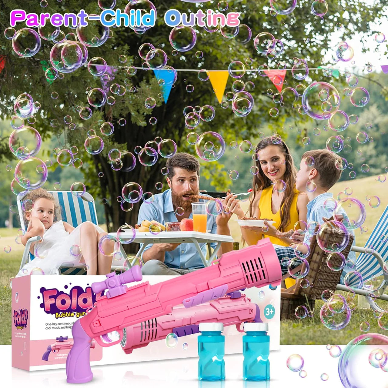 10 Holes Automatic Crazy Bubble Gun Toy for kids