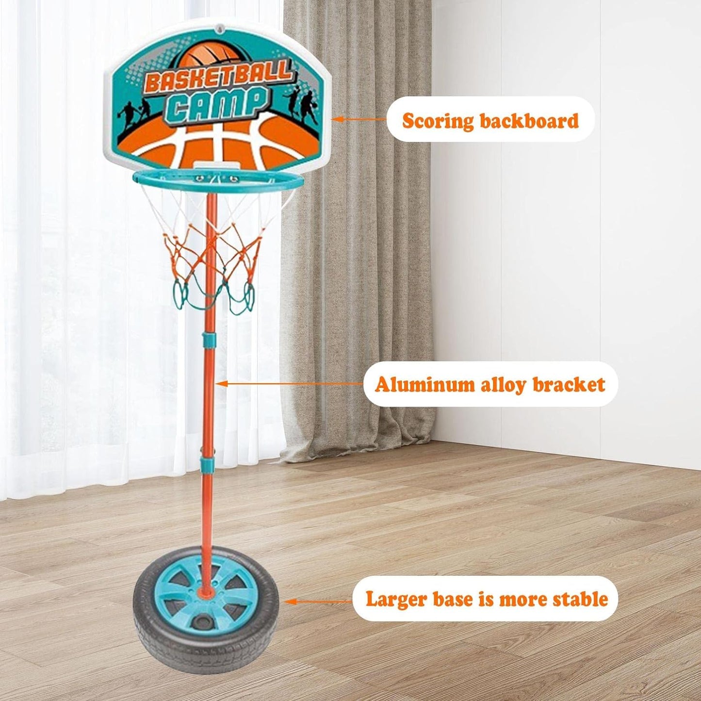 Ridecyle Portable Basketball Hoop for Kids