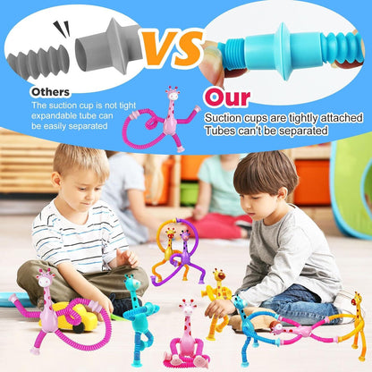 Giraffe Pop Stretch Tubes Fidget Fun Toy