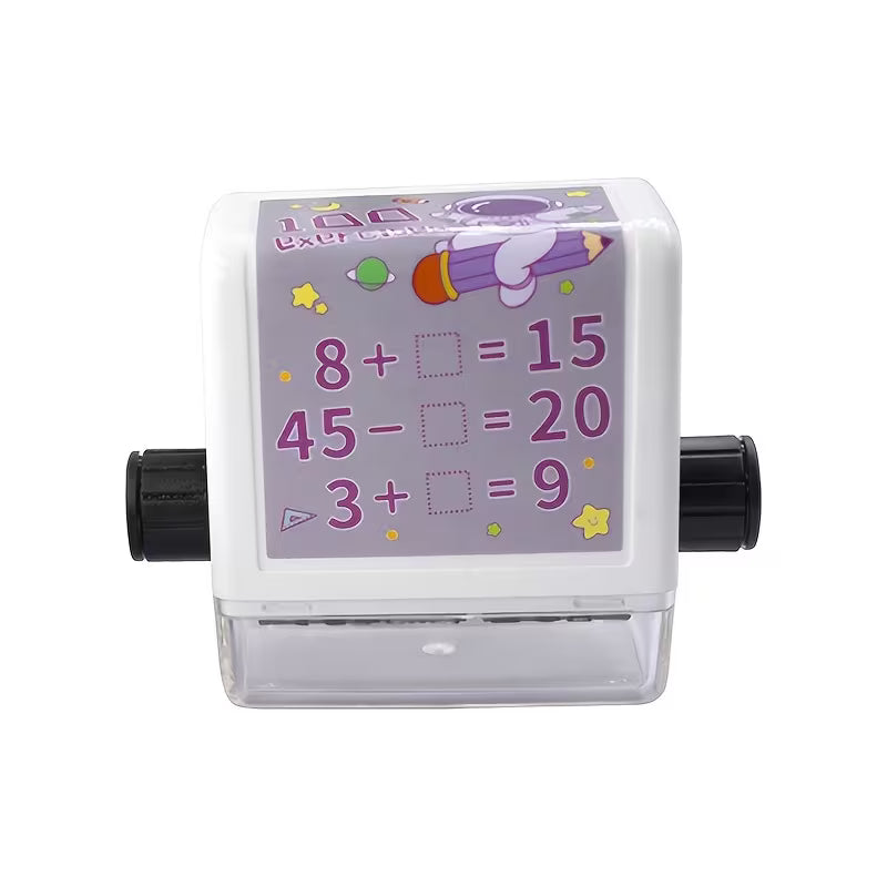 Reusable Math Roller Stamp for Teaching, Featuring a 2-In-1 Fill-In-The-Blank Design for Practicing Math Within 100