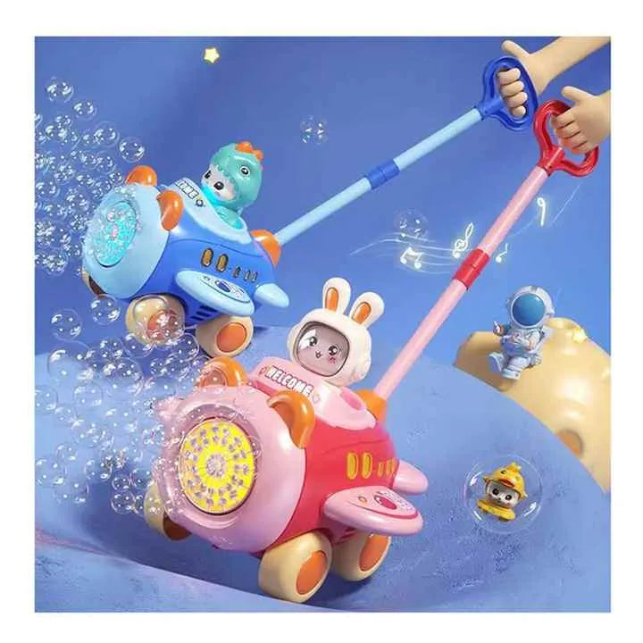 Bubble Airplane Push And Play Machine